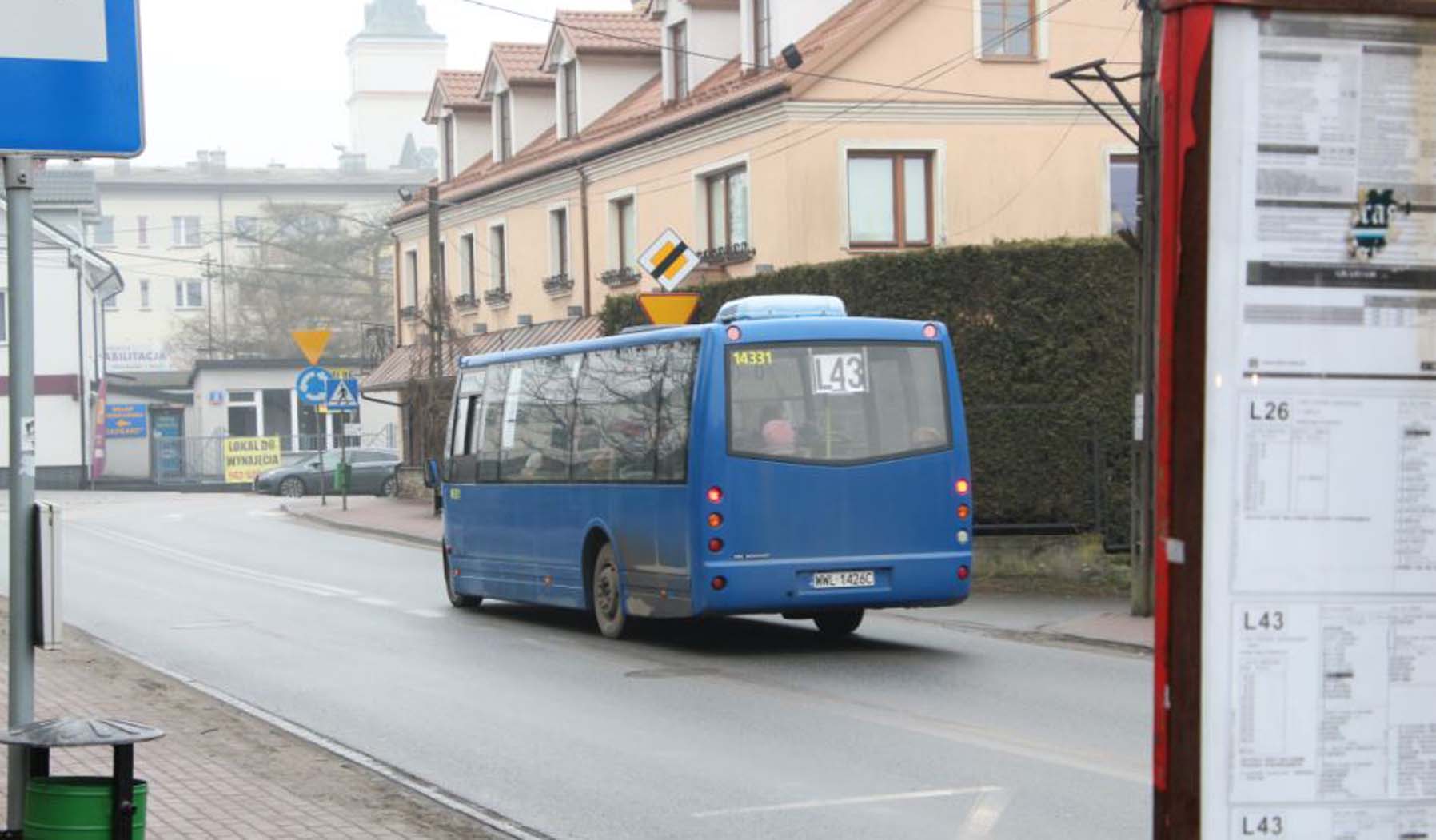 Zielonka - zmiana rozkładów jazdy linii L43 i L46 od 4 grudnia