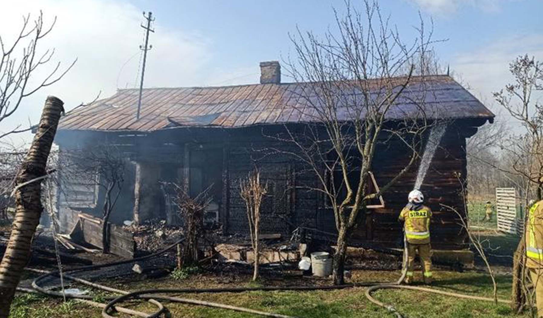 Pożar budynku mieszkalnego w miejscowości Dręszew