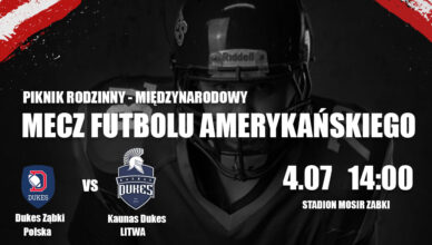 Mecz futbolu amerykańskiego w Ząbkach
