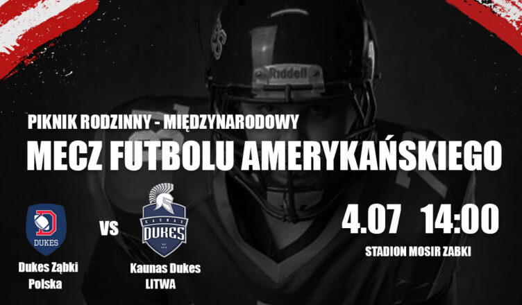 Mecz futbolu amerykańskiego w Ząbkach