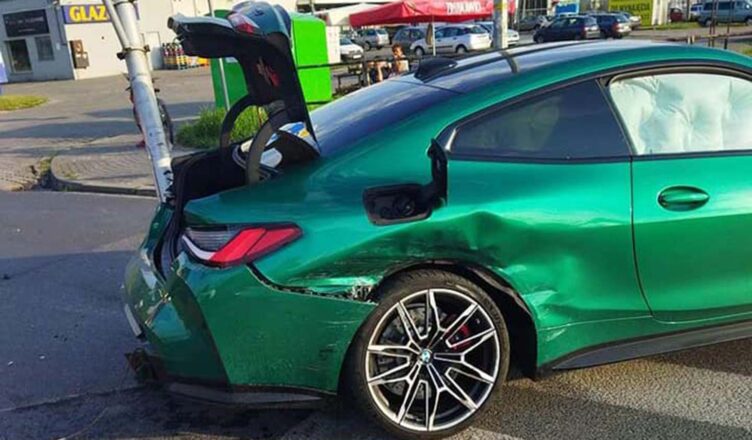 Rozbił sportowe BMW w Ząbkach