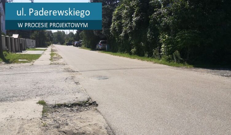 przetarg na projekt ulicy Paderewskiego w Zielonce