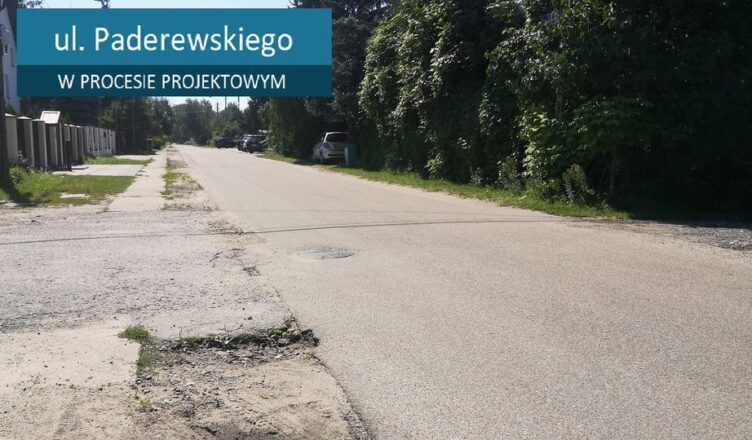 przetarg na projekt ulicy Paderewskiego w Zielonce