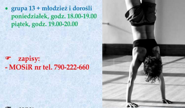 Zajęcia z akrobatyki, gimnastyki sportowej z językiem angielskim w MOSiR Ząbki