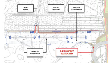 parkingu przy cmentarzu w Zielonce