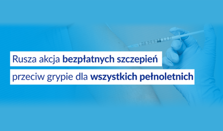 Bezpłatne szczepienia przeciw grypie dla osób 18+