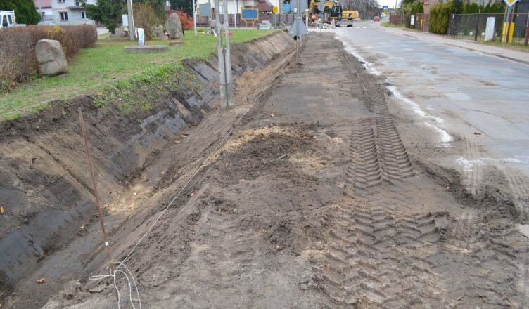 Prace na ul. Centralnej w Jasienicy nabierają tempa