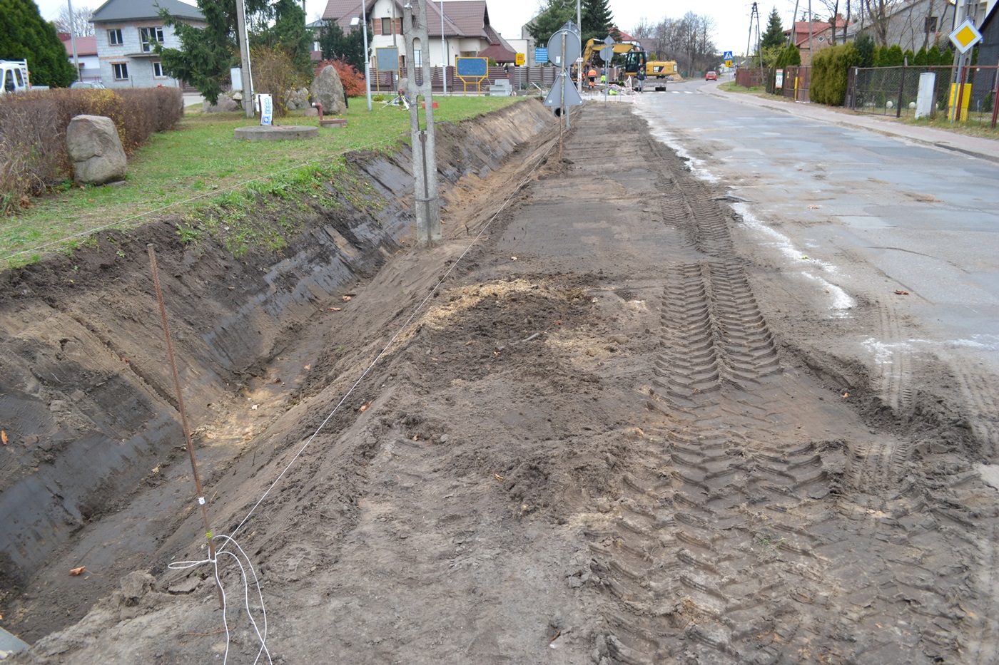 Prace na ul. Centralnej w Jasienicy nabierają tempa