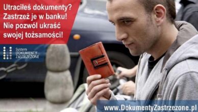Utracone dokumenty zastrzeż w banku