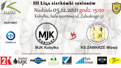 Mecz III ligi piłki siatkowej seniorów w Kobyłce