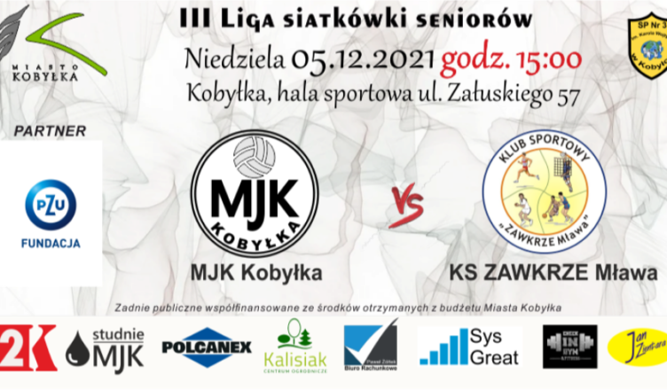 Mecz III ligi piłki siatkowej seniorów w Kobyłce