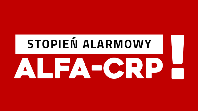 Stopień alarmowy ALFA-CRP w całym kraju