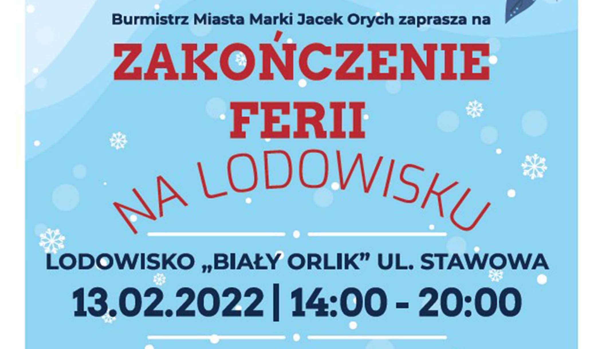 Zakończenie ferii na mareckim lodowisku