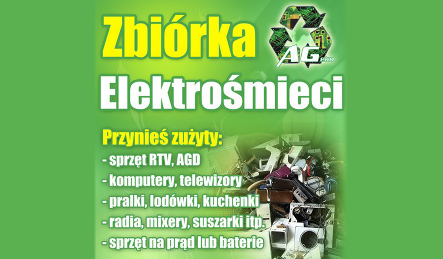 elektrośmieci przed bramy domostw