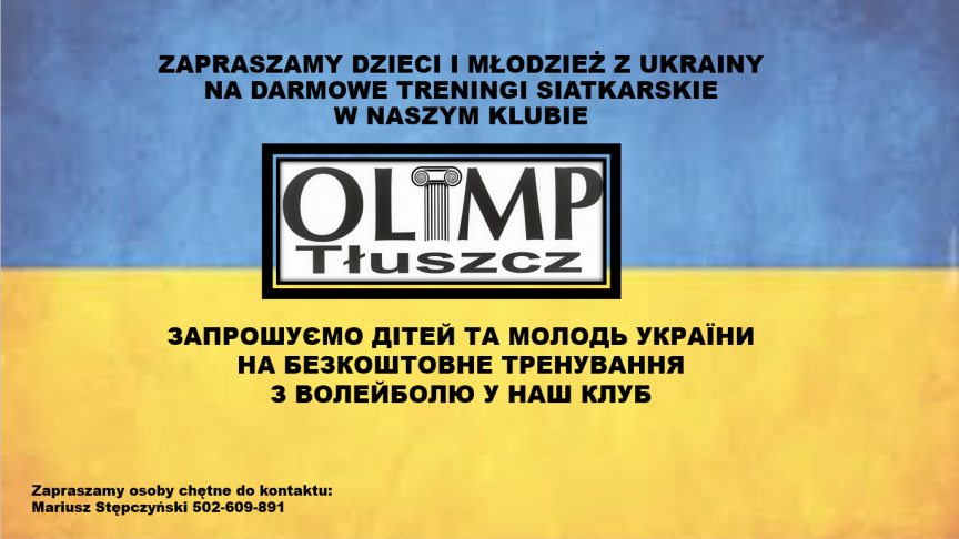 Bezpłatne treningi w UKS Olimp Tłuszcz