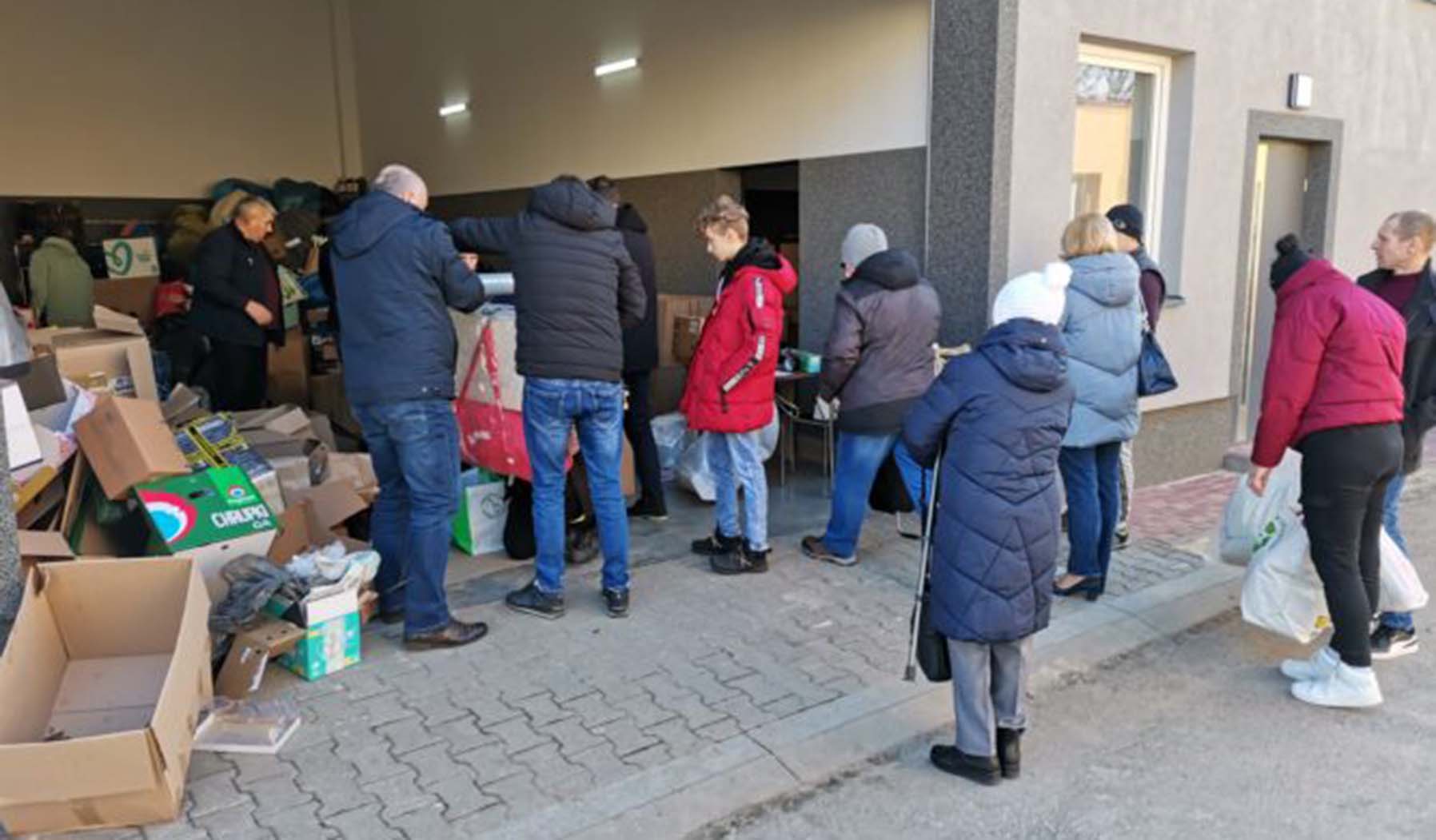 W OSP Wołomin trwa zbiórka darów dla obywateli Ukrainy