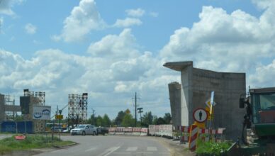 Tłuszcz - wiadukt kolejowy w budowie