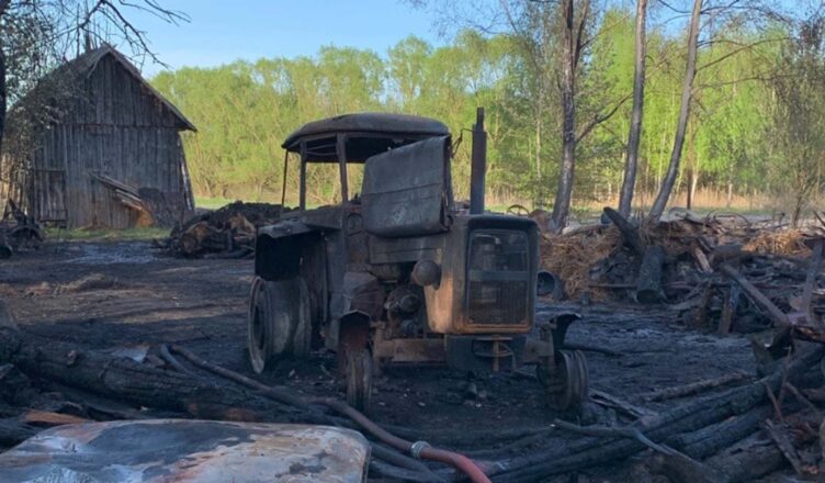 Pożar budynków gospodarczych w Krawcowiźnie