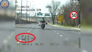 Motocykliści w oku policyjnej kamery