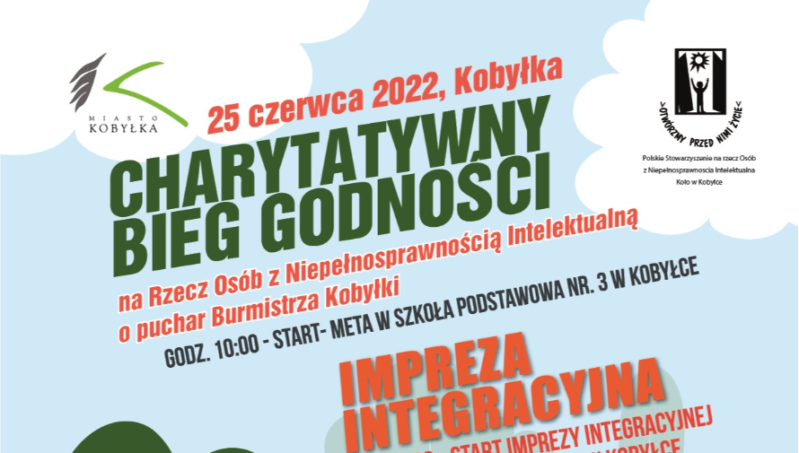I Charytatywny Bieg Godności Osób z Niepełnosprawnością Intelektualną o Puchar Burmistrza Kobyłki