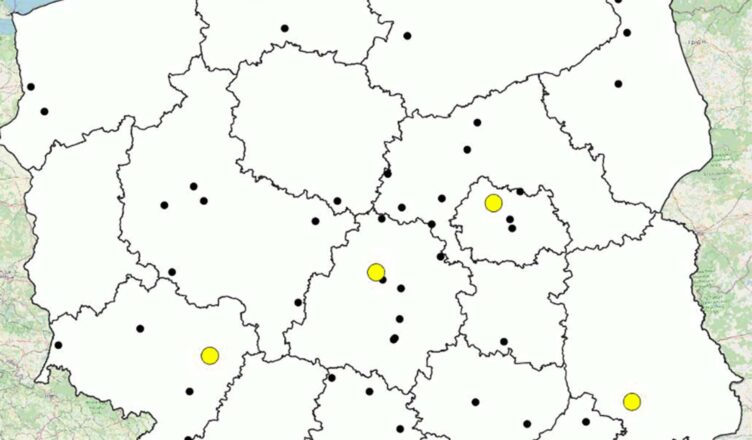 Policyjna mapa wypadków drogowych ze skutkiem śmiertelnym