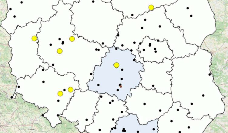 Policyjna mapa wypadków drogowych ze skutkiem śmiertelnym – Wakacje 2022