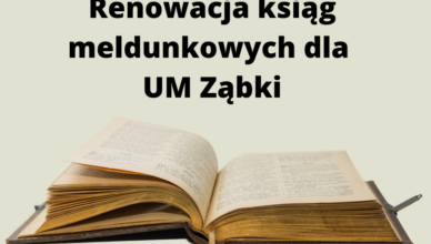 Usługi konserwacji i renowacji starych ksiąg meldunkowych z lat 1950-1980 dla Urzędu Miasta w Ząbkach