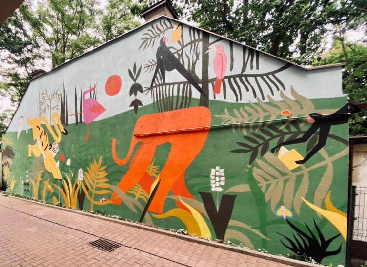 Zielonka - mural łączący historię ze współczesnością