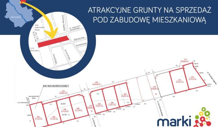 Dziewięć parceli położonych przy granicy z Warszawą czeka na nabywców