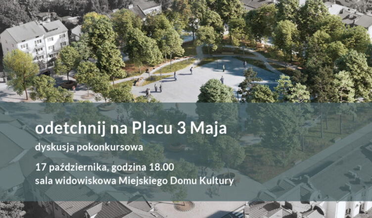 konsultacje społeczne koncepcji zagospodarowania Placu 3 Maja w Wołominie