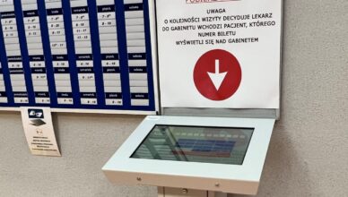 Zielonka - info kiosk dla poradni stomatologicznej Ośrodka Zdrowia