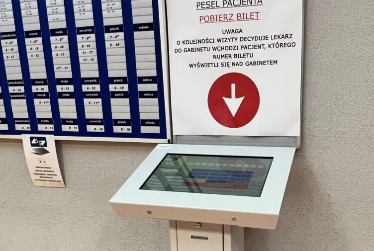 Zielonka - info kiosk dla poradni stomatologicznej Ośrodka Zdrowia