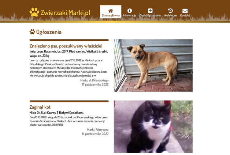 Wejdź na zwierzaki.marki.pl