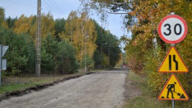 Droga Wagan - Lipiny w trakcie przebudowy