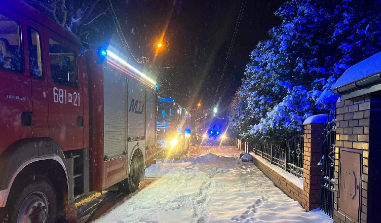 Pożar mieszkania w Wołominie