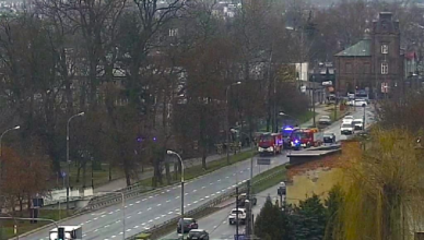 Pożar kanapy na terenie liceum w Markach