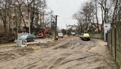 Zielonka - ulica Długa w toku prac modernizacyjnych