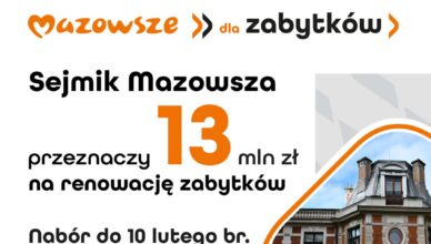 Ruszył nabór do programu „Mazowsze dla zabytków”