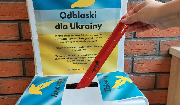 Zbiórka odblasków dla Ukrainy w Markach