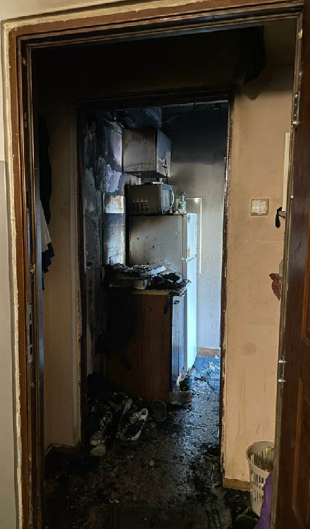 Pożar mieszkania w Wyszkowie - na miejscu działało 20 strażaków