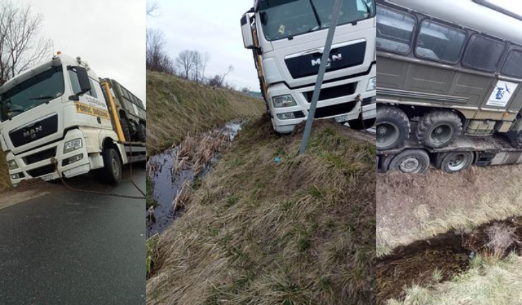 Wypadek lawety w Kajetanach (gm. Nadarzyn) - możliwe utrudnienia na węźle S8