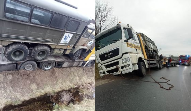 Wypadek lawety w Kajetanach (gm. Nadarzyn) - możliwe utrudnienia na węźle S8