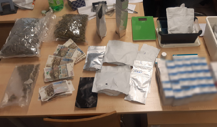 Narkotyki, środki psychotropowe i setki tysięcy złotych w gotówce - to znaleźli policjanci w mieszkaniu podejrzanego