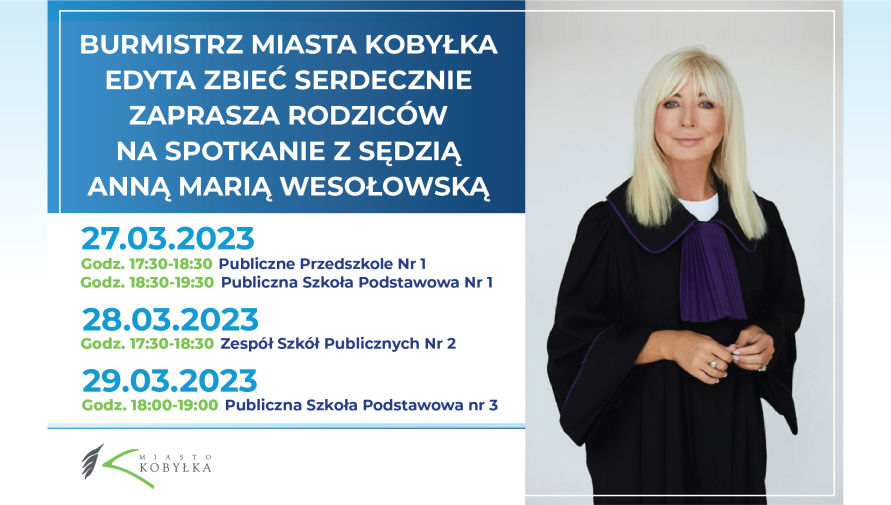 Kobyłka - cykl spotkań dla rodziców z sędzią Anną Marią Wesołowską