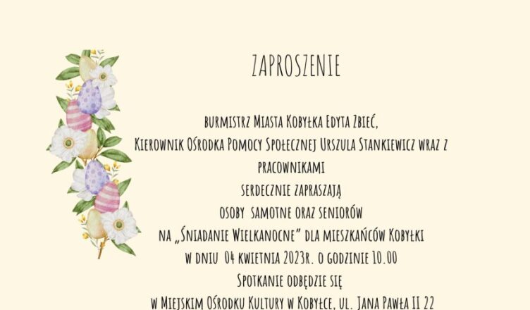Śniadanie Wielkanocne dla Mieszkańców Kobyłki