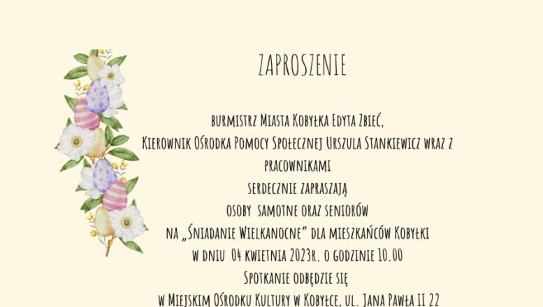 Śniadanie Wielkanocne dla Mieszkańców Kobyłki
