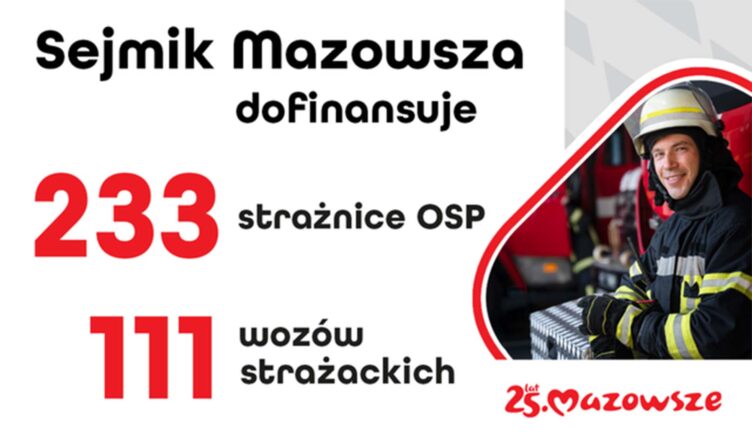 Samorząd Mazowsza wesprze jednostki OSP z subregionu warszawskiego wschodniego