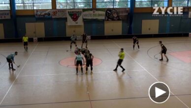 Fragmenty meczu Ekstraligi Unihokeja pomiędzy UKS Bankówka Zielonka - AZS PŁ UMED Cochise Burger Łódź