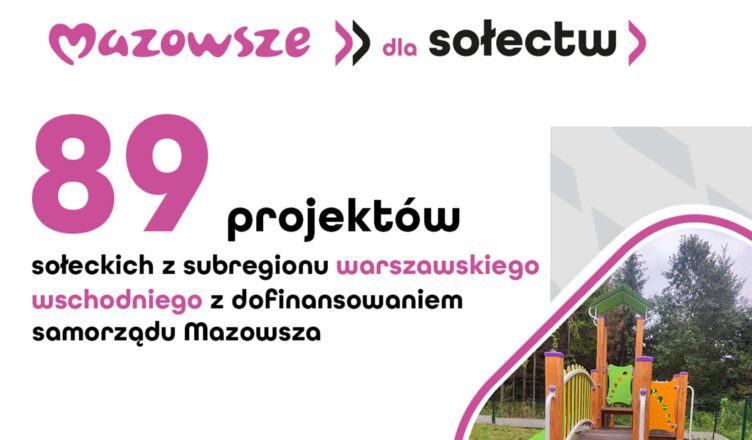 Sołectwa z subregionu warszawskiego wschodniego ze wsparciem Samorządu Mazowsza