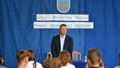 Tłuszcz - lekcja z Burmistrzem w ZS w Postoliskach